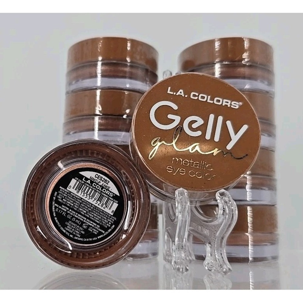 10 Pack‎ of L.A. COLORS Glitzy Girl Gelly Glam Metallic Eye Color - Eyeshadow